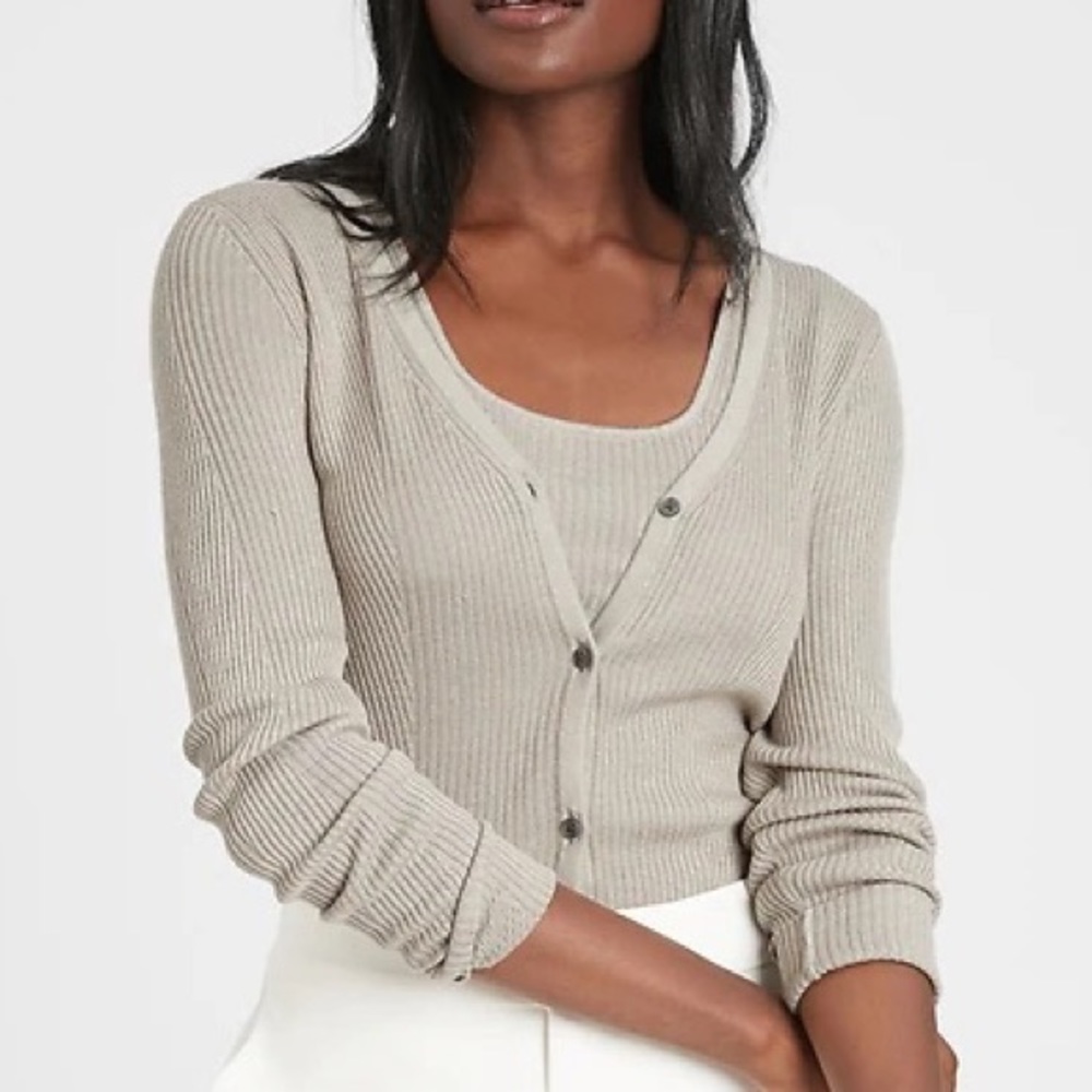 BNWOT Banana Republic Cardigan with Silk